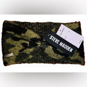 NWT STEVE MADDEN SPECTRUM KNIT 🧶 TWISTED FRONT HEAD WRAP - CAMO, OS, BNWT